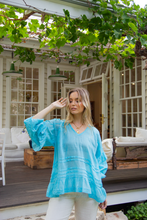Bree Blouse - Blue Curacao