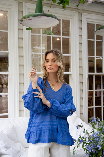 Bree Blouse - Royal Blue