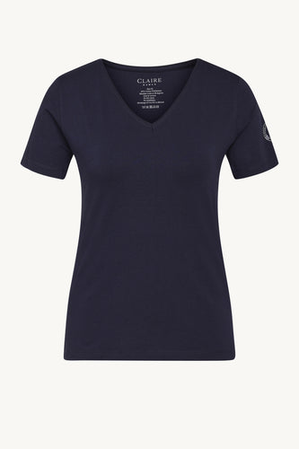 CLAIRE Aida T-Shirt - Navy