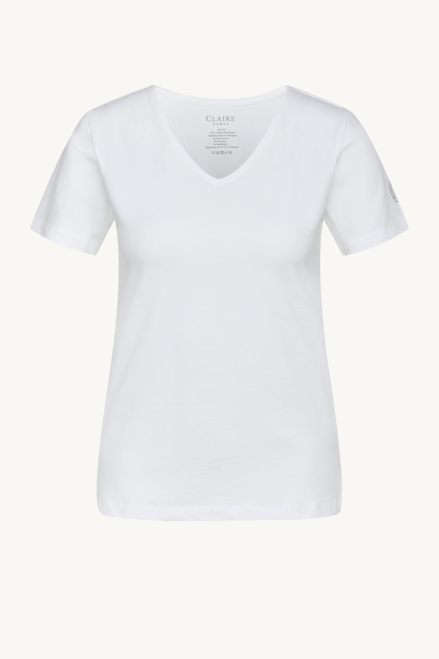 CLAIRE Aida T-Shirt - White