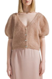 Harper Cropped Cardigan - Oat