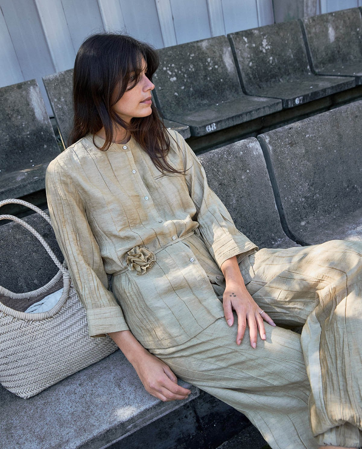Linen Harem Trousers - Vanilla