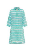 Julie Dress - Aqua Stripe