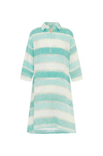Julie Dress - Aqua/White Stripe