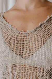 Boheme Positano U Top with Sleeve - Netta Natural