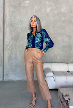 Renata Contrast Trim Shirt - Mariposa Zafiro