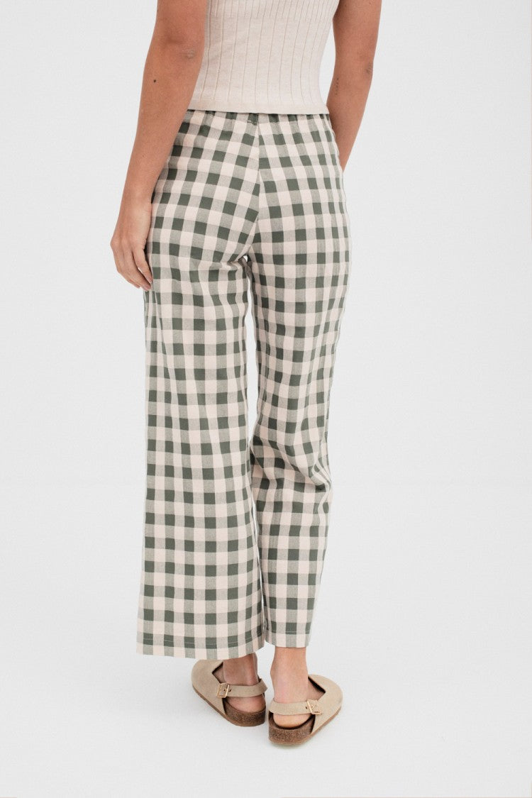 Malasana Check Pant - Verde