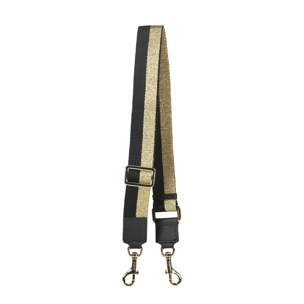 Feature Strap - Gold + Black Stripe