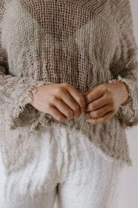 Boheme Positano U Top with Sleeve - Netta Natural